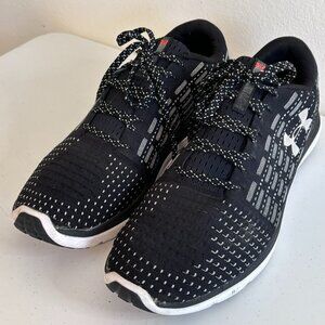 Under Armour Mens Threadborne Slingflex 1285676 Black Running Shoes Sneakers siz